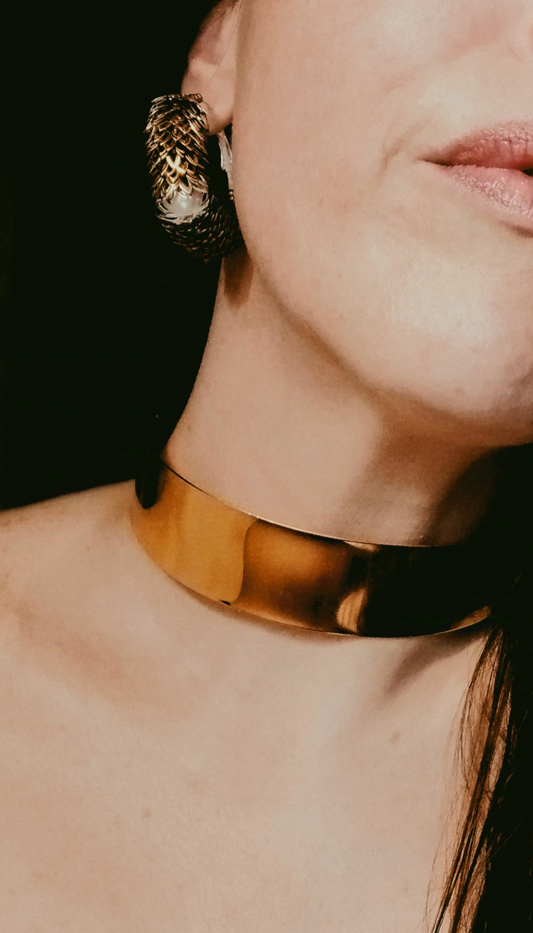 Lizard's Eye Hoop Earrings