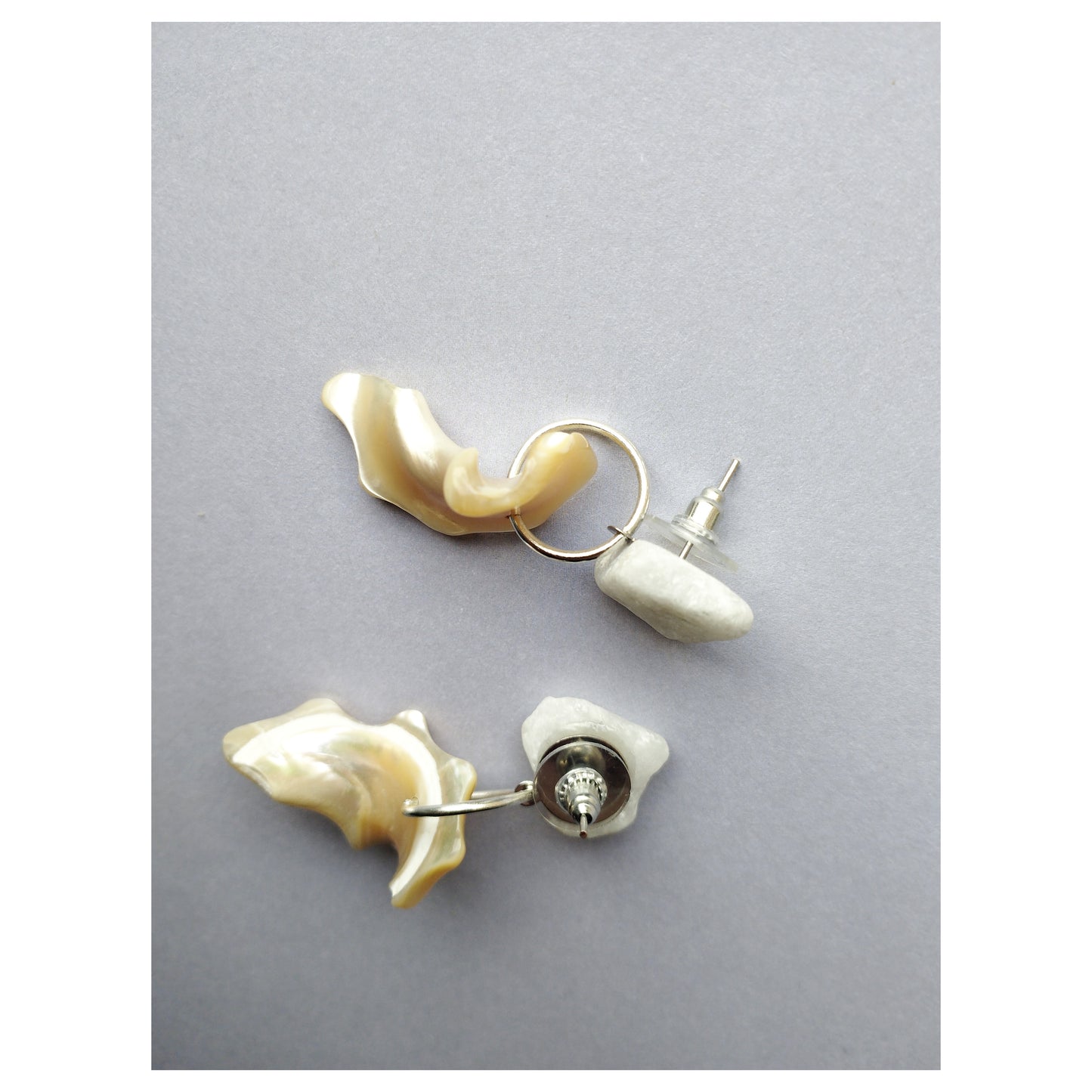 Pebble + Shell Earrings