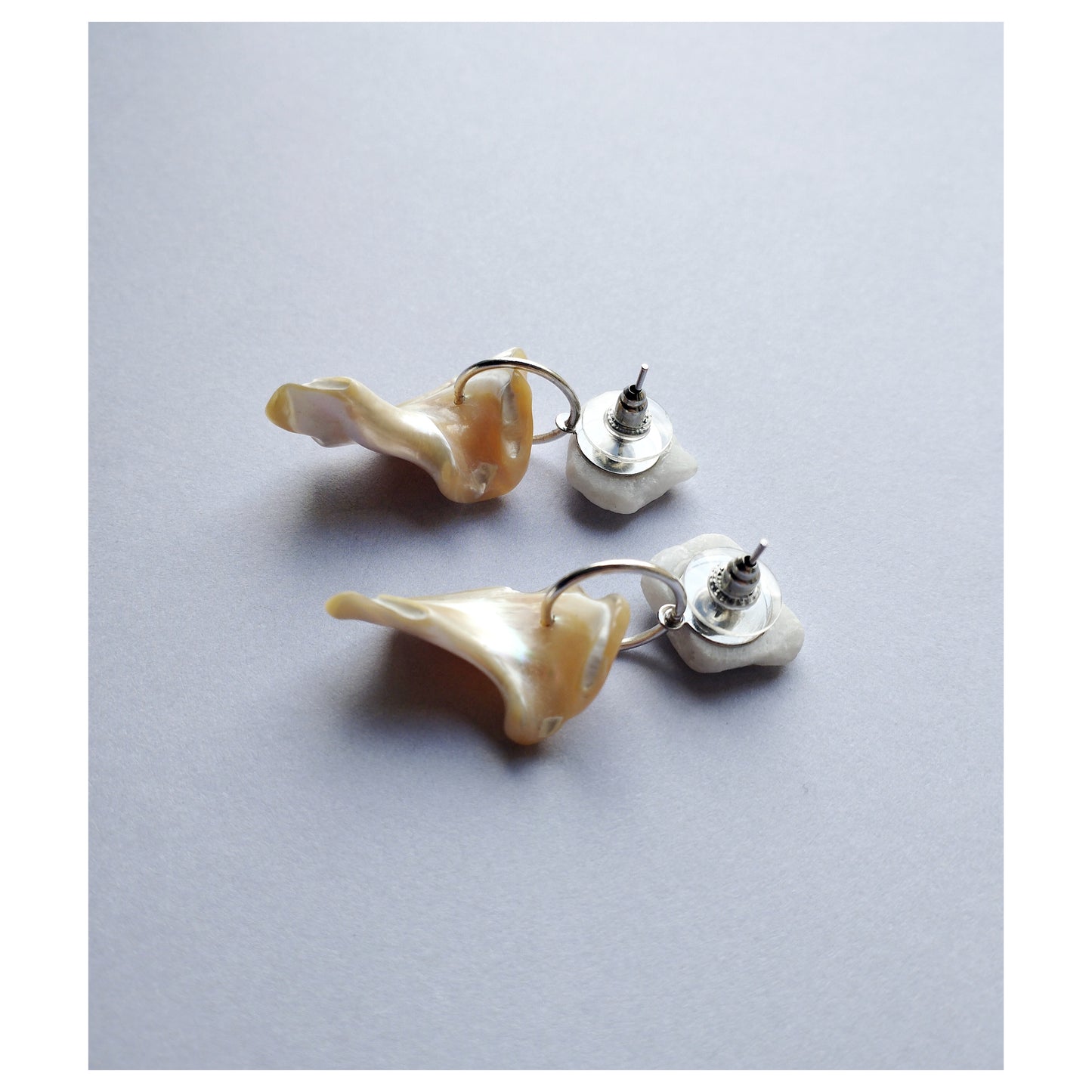 Pebble + Shell Earrings